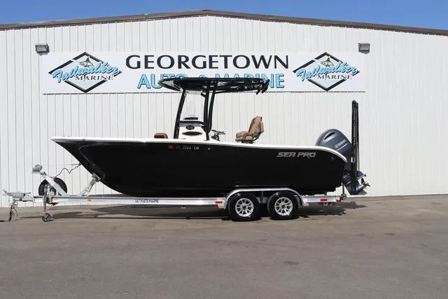Slide: The Image of 2023 Sea Pro 219 Deep V Series boat on trailer at Georgetown Auto & Marine. - 1