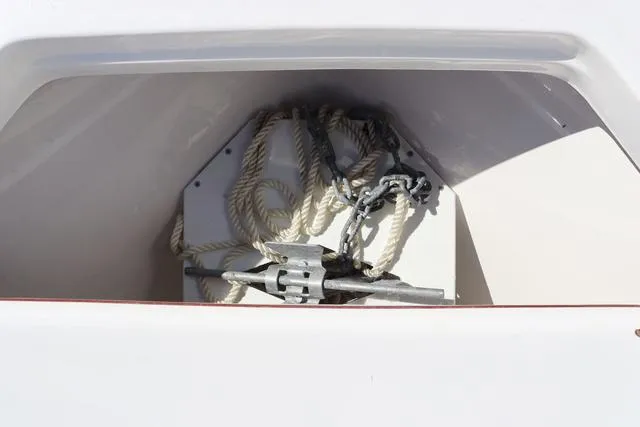 Slide: The Image of Anchor and rope storage on 2023 Sea Pro 219 Deep V Series boat. - 19