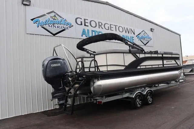 Slide: The Image of 2024 Bennington 22 SSR-SPS pontoon boat on trailer at Georgetown Auto Marine. - 10