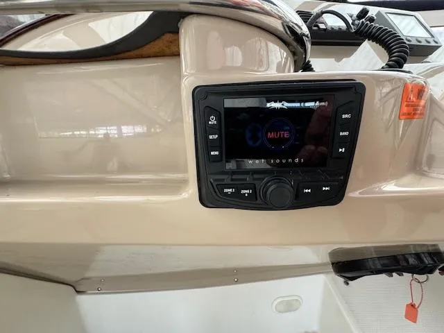 Slide: The Image of Control panel of a 2006 Carver 36 Motor Yacht with audio system display. - 13