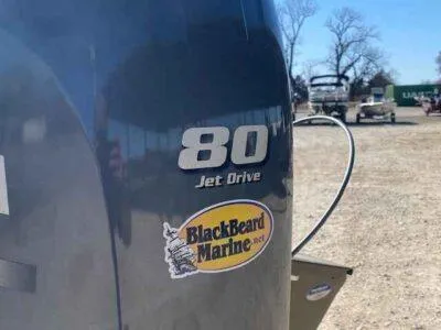 Slide: The Image of 2025 G3 Gator Tough 18 CCJ with 80 Jet Drive engine, BlackBeard Marine sticker. - 4