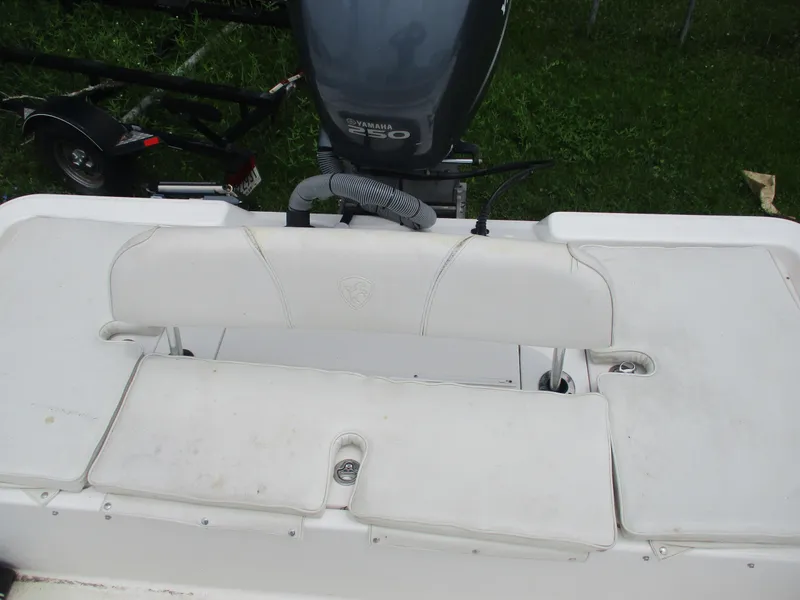 Slide: The Image of 2007 Century 2202 boat with Yamaha 250 engine, rear seating and storage area. - 4