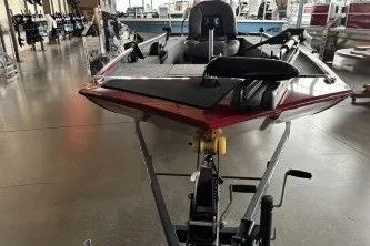 The Image of 2025 Tracker Panfish 17 boat on display in showroom, front view. - 0