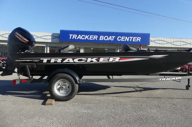 The Image of 2025 Tracker Panfish 17 boat at Tracker Boat Center, side view. - 0