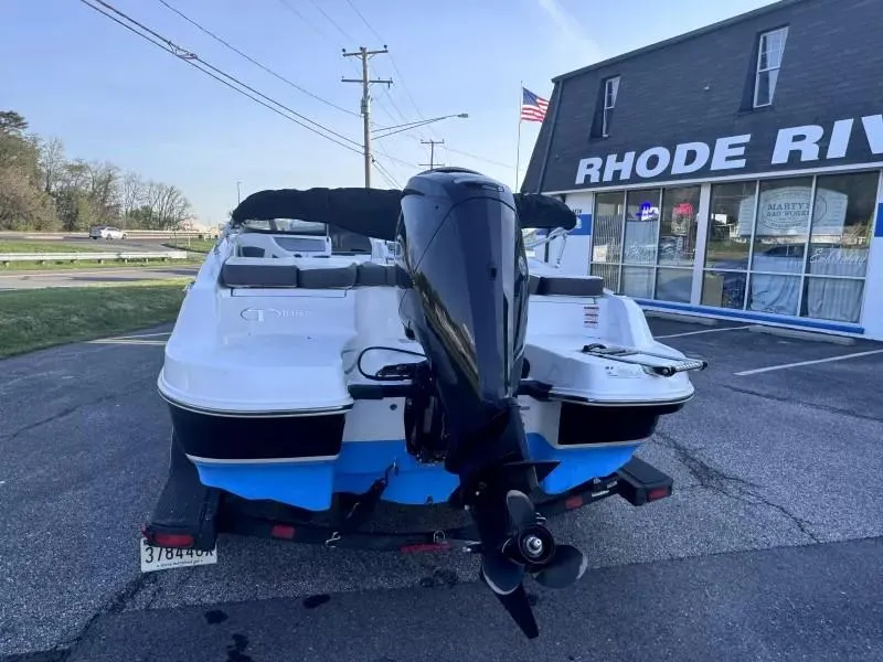 Slide: The Image of 2022 Tahoe 185 S boat with outboard motor at Rhode River location. - 4
