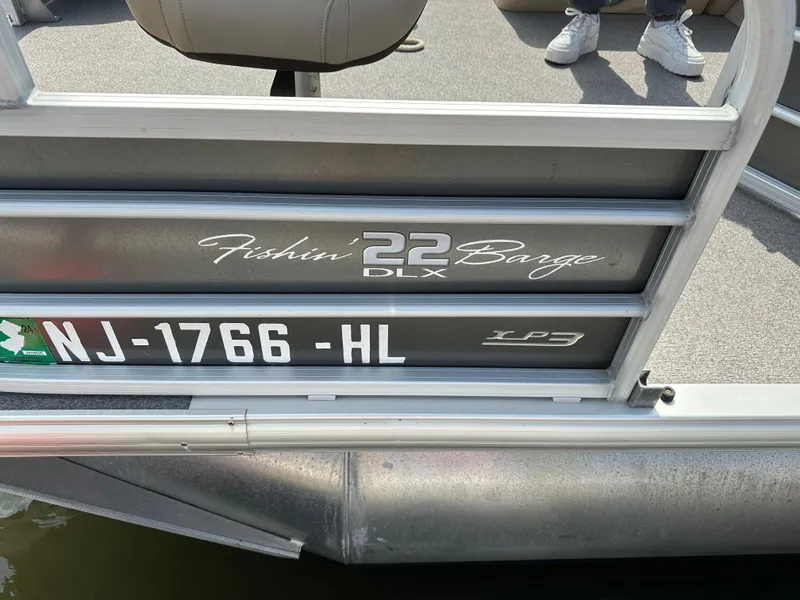 Slide: The Image of 2018 Sun Tracker Fishing Barge 22 DLX with NJ-1766-HL registration. - 16