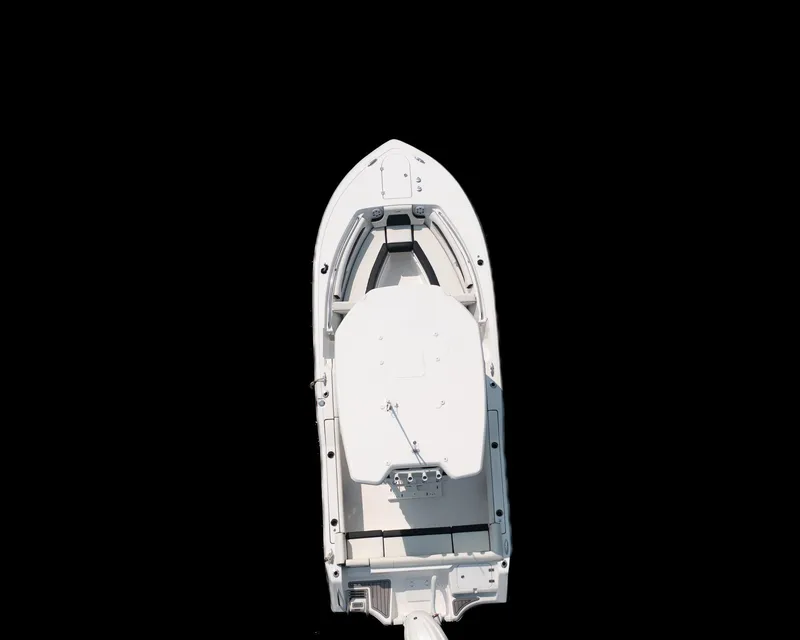 Slide: The Image of Aerial view of 2025 Tidewater 230 LXF boat against a black background. - 32