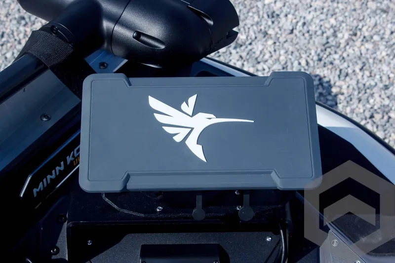 Slide: The Image of Skeeter ZXR 20 boat dashboard with logo, 2025 model, featuring Minn Kota equipment. - 27