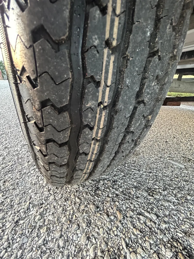Slide: The Image of Close-up of a worn tire tread on a 2017 G3 20 CCJ DLX vehicle. - 43