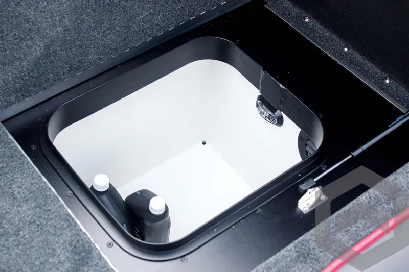 Slide: The Image of Storage compartment of 2025 Skeeter ZXR 21 boat, featuring a sleek, modern design. - 43