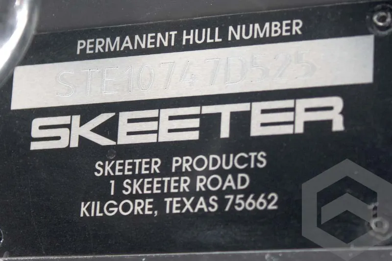 Slide: The Image of Permanent hull number plate for 2025 Skeeter ZXR 21, Kilgore, Texas. - 47