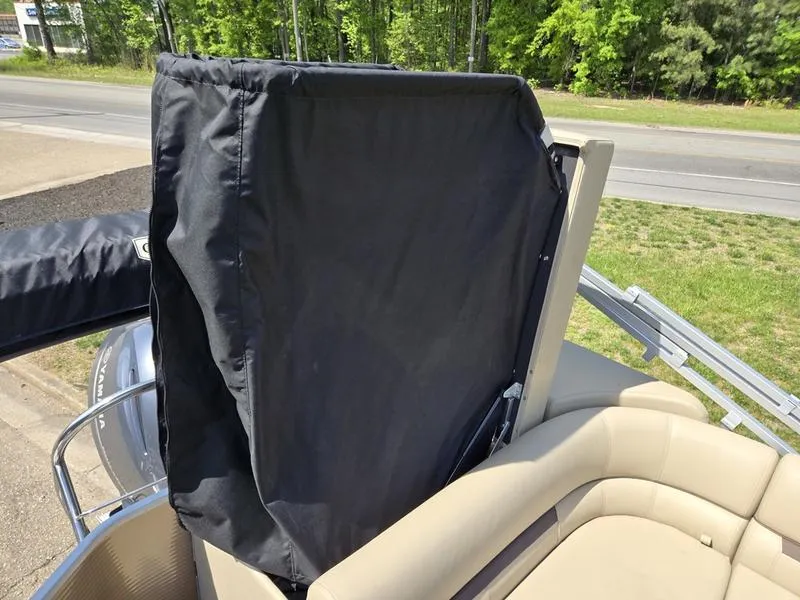 Slide: The Image of 2025 Godfrey Sweetwater 2186 C Sport Tube boat with covered seating area. - 12