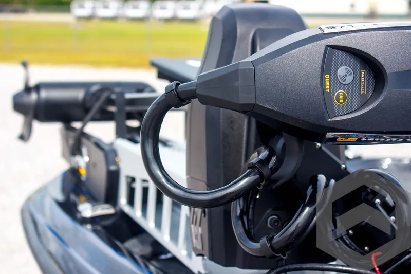 Slide: The Image of 2025 Skeeter FXR 21 Limited boat with advanced trolling motor system. - 20