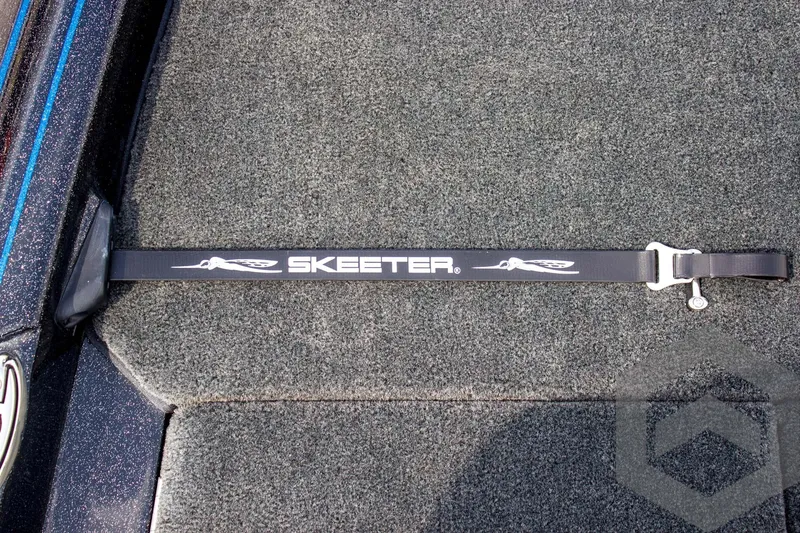 Slide: The Image of 2025 Skeeter FXR 21 Limited boat deck with branded strap and textured surface. - 28