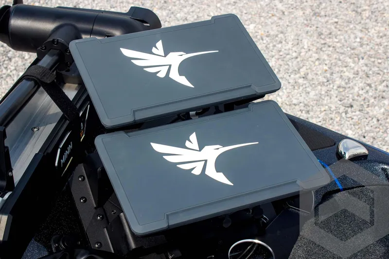 Slide: The Image of 2025 Skeeter FXR 21 Limited boat with hummingbird logo on equipment covers. - 29