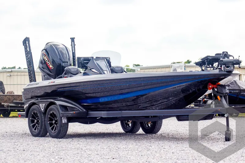 Slide: The Image of 2025 Skeeter FXR 21 Limited boat on trailer, featuring sleek design and modern equipment. - 3
