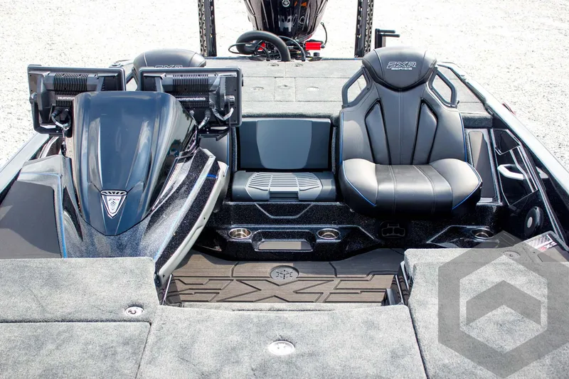Slide: The Image of 2025 Skeeter FXR 21 Limited boat interior with sleek seating and advanced controls. - 30