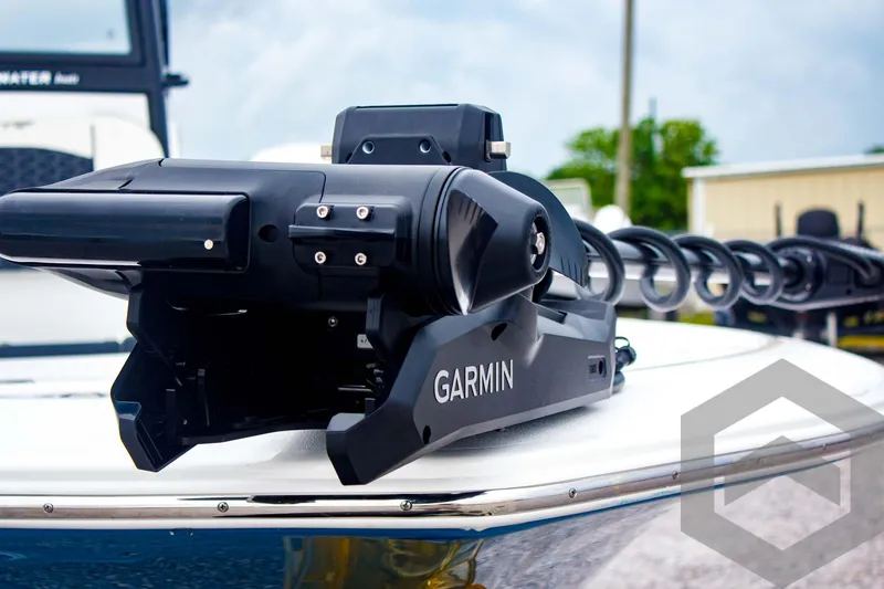 Slide: The Image of 2025 Tidewater 2410 Bay Max boat with Garmin equipment on deck. - 17