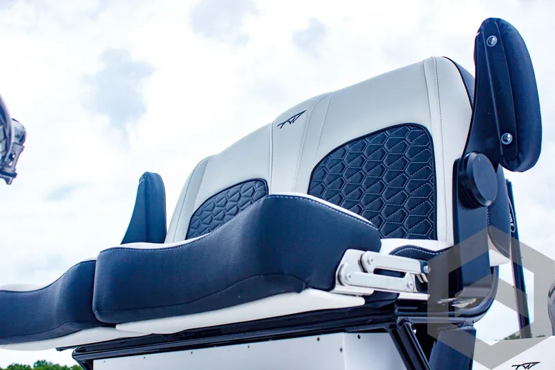 Slide: The Image of 2025 Tidewater 2410 Bay Max boat seat with sleek design and comfortable cushioning. - 30