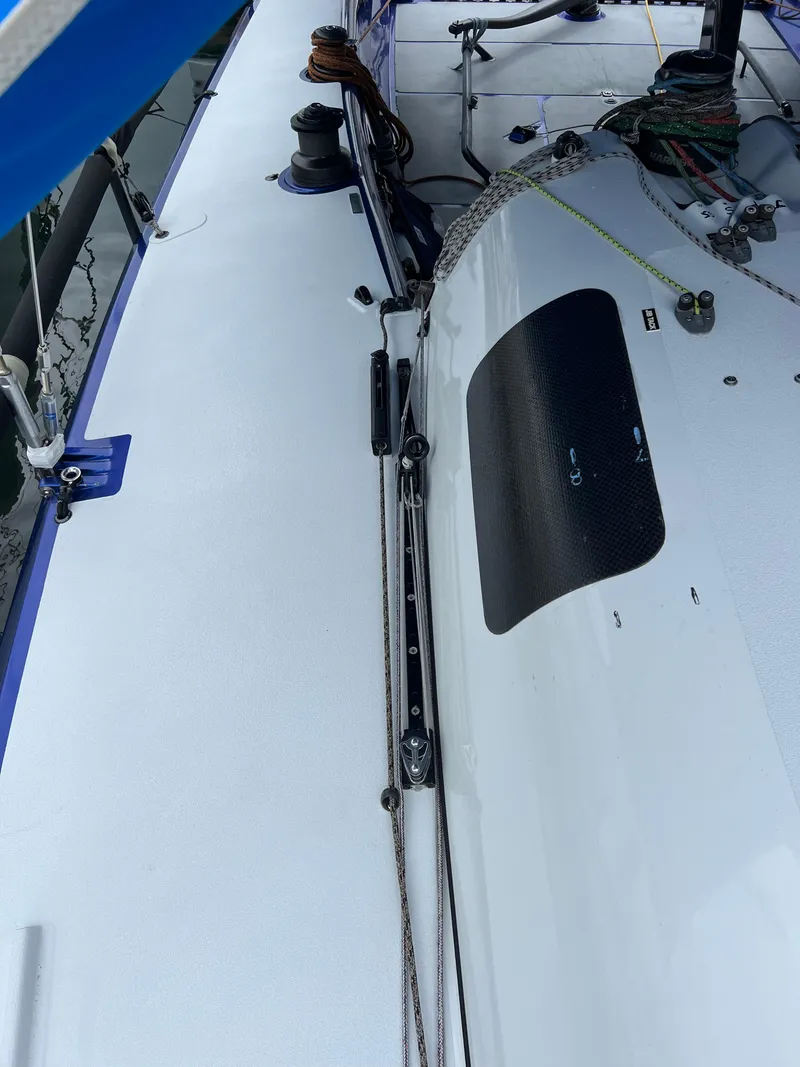 Slide: The Image of 2016 Offshore Racing Van Munster Boats Fred Barrett 35 deck with rigging and equipment. - 36