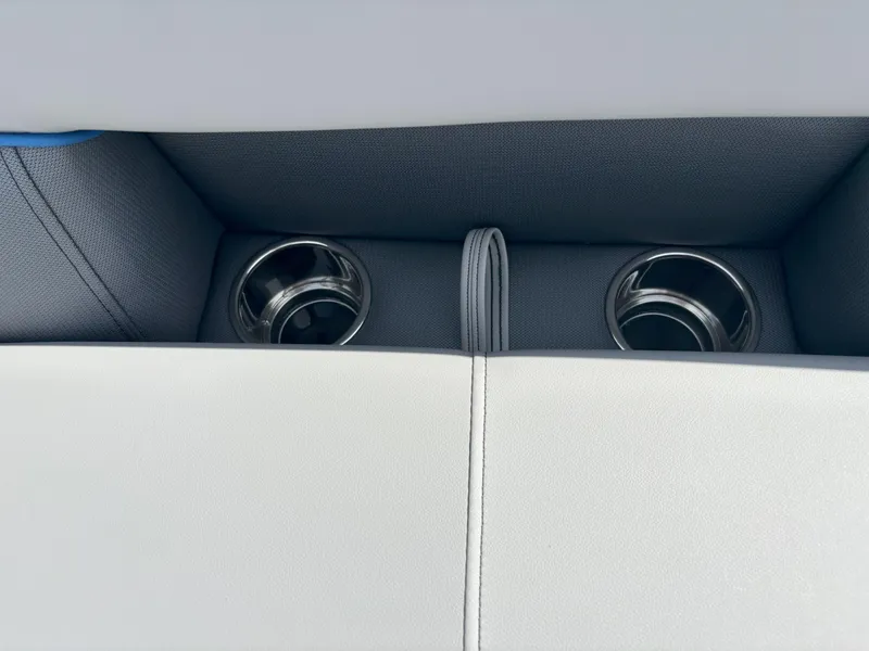 Slide: The Image of Cup holders in 2025 Bentley Pontoons Legacy 223 Cruise XL boat interior. - 17