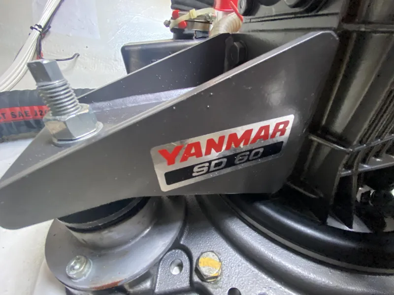 Slide: The Image of Yanmar SD 60 engine component on 2019 Lagoon 42 Owners Version catamaran. - 45