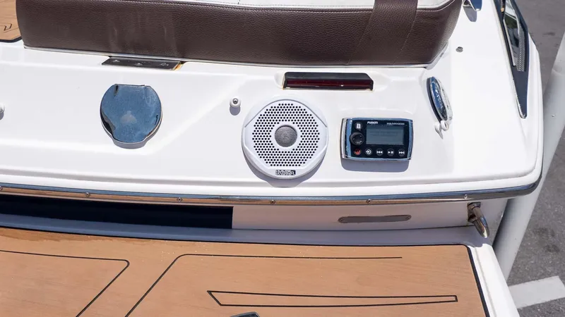 Slide: The Image of 2016 Regal 2300 boat deck with speaker and control panel. - 5