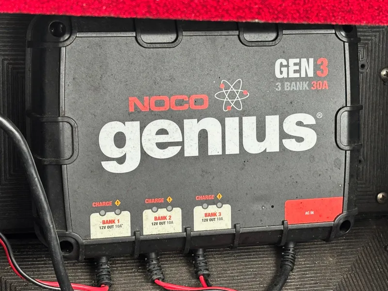Slide: The Image of NOCO Genius GEN3 battery charger in a 2005 Ranger Z20 Comanche boat. - 7
