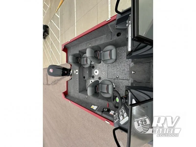 Slide: The Image of 2025 Tracker Pro Guide V-175 WT boat interior with seating and controls. - 26