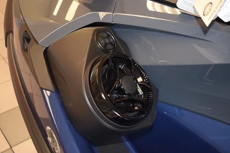 Slide: The Image of 2024 Sea-Doo GTX 300 speaker system, close-up view. - 7
