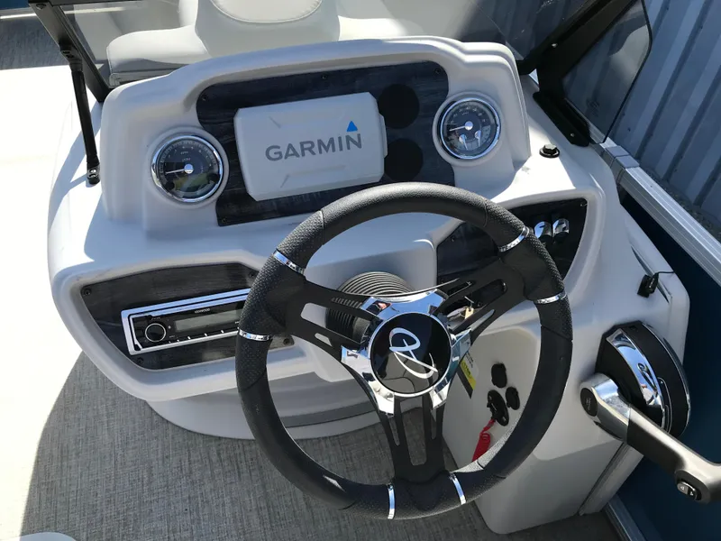 Slide: The Image of 2023 Avalon LSZ Elite Windshield dashboard with Garmin navigation and steering wheel. - 39