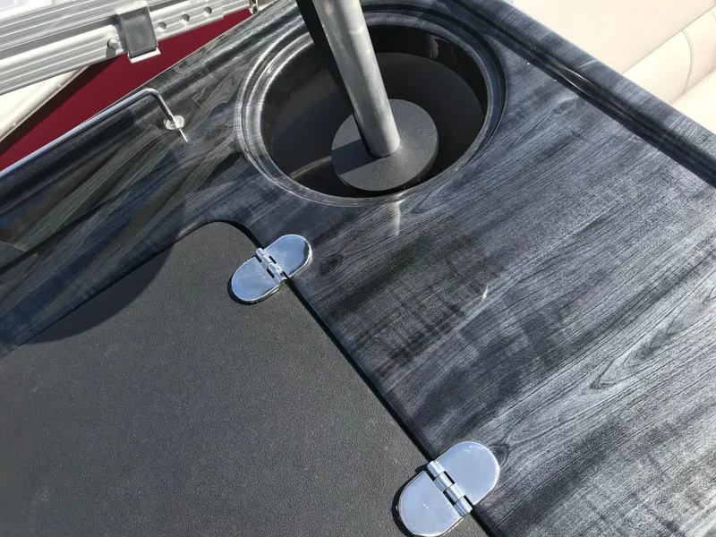Slide: The Image of 2023 Avalon LSZ Elite Windshield boat detail with sleek, modern design and durable materials. - 49