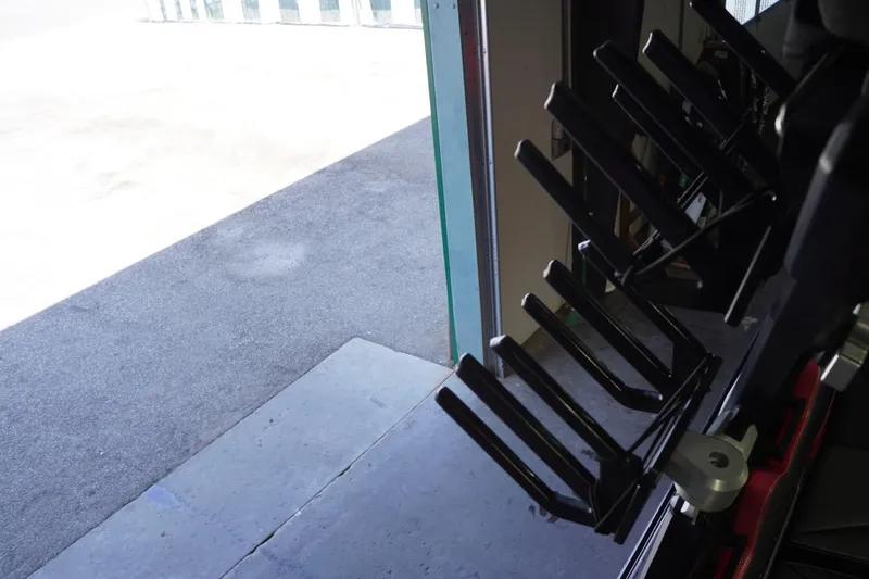 Slide: The Image of Open door with metal racks, Supreme S211 model, 2017. - 30