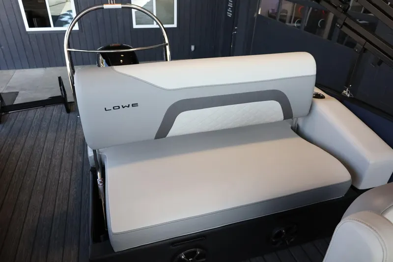 Slide: The Image of 2025 Lowe SS 210 DL boat seat with modern design and comfortable upholstery. - 23