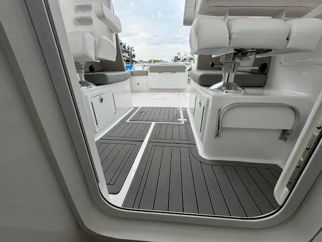 Slide: The Image of 2022 NorthCoast 255 Cabin interior with sleek seating and modern flooring. - 17