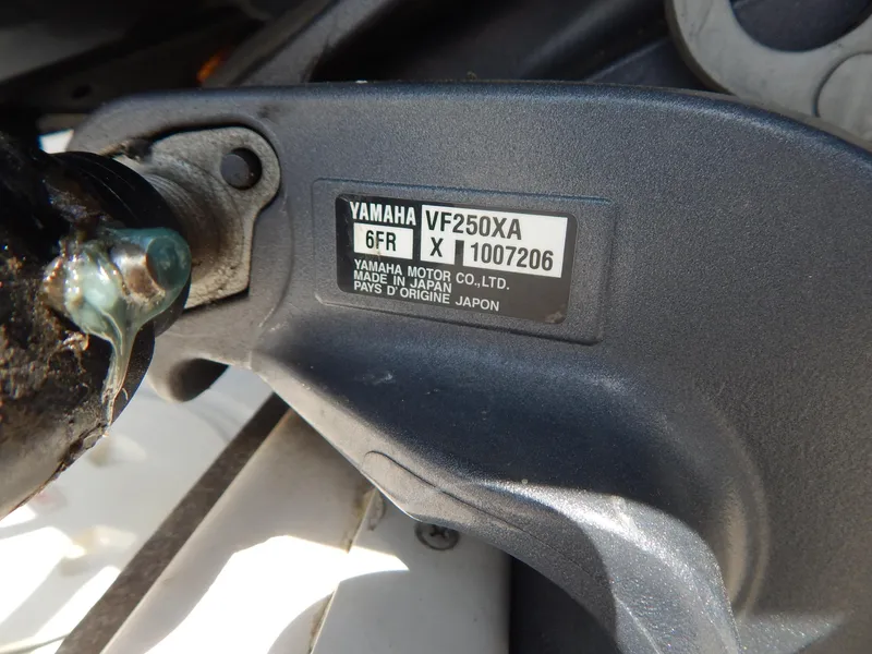 Slide: The Image of Yamaha VF250XA engine label on 2019 Chaparral 230 Suncoast boat. - 7