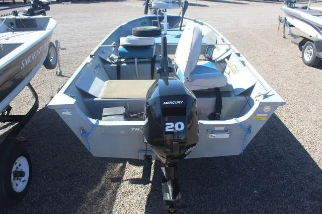 Slide: The Image of 2016 Tracker Guide V-14 Deep V boat with Mercury 20HP outboard motor. - 5