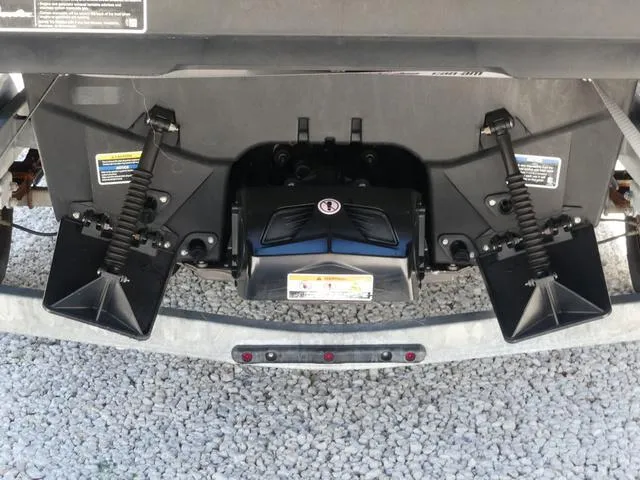 Slide: The Image of 2023 Sea-Doo Switch® 16-130 hp rear view, showcasing propulsion system and steering components. - 5