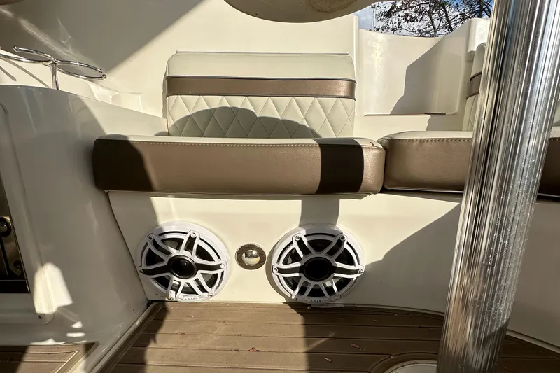 Slide: The Image of 2007 Cruisers 390 Sport Coupe interior with TV, seating, and modern amenities. - 6