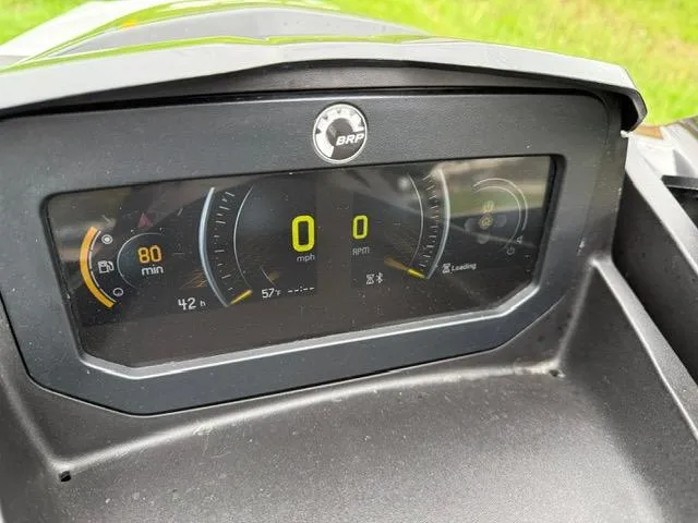 Slide: The Image of Dashboard of 2024 Sea-Doo GTX Limited 300, displaying speed and fuel indicators. - 7