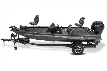 Slide: The Image of 2025 Ranger RT178 fishing boat with trailer, featuring a sleek design and comfortable seating. - 5