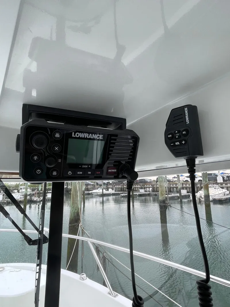 Slide: The Image of Lowrance marine electronics on 2020 Beneteau Barracuda 8, docked at marina. - 41