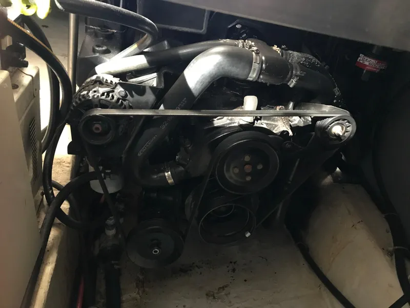 Slide: The Image of Engine compartment of a 2000 Carver 356 Aft Cabin Motor Yacht. - 27