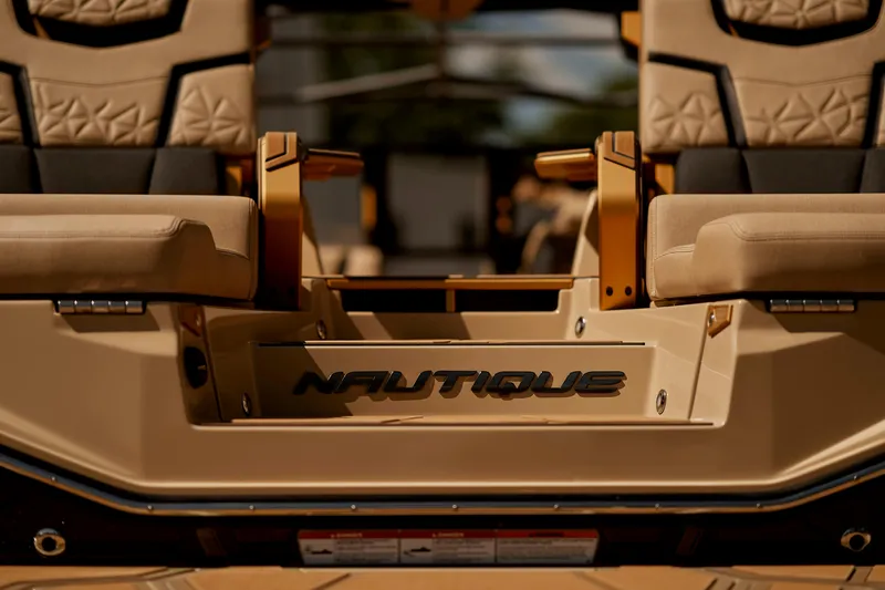 Slide: The Image of 2025 Nautique Super Air Nautique G25 Paragon interior seating detail. - 9