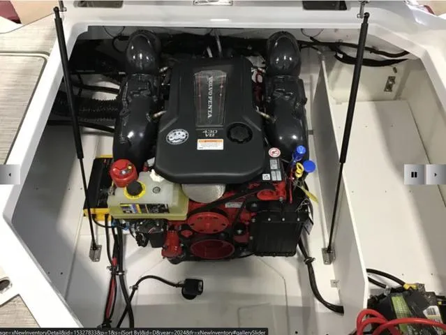 Slide: The Image of 2024 Cobalt R8 engine compartment showcasing powerful inboard motor and components. - 20