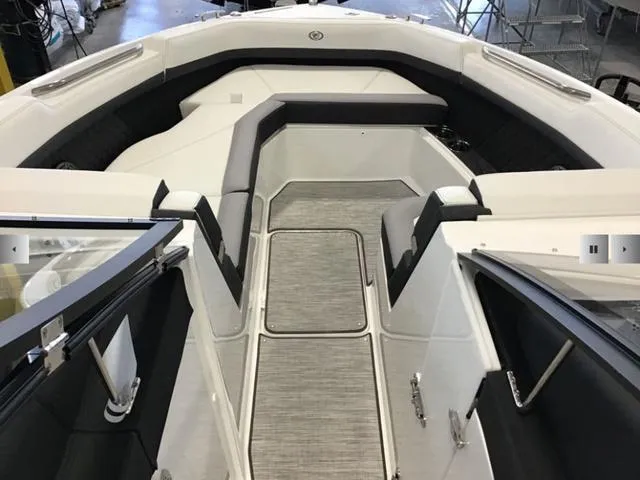 Slide: The Image of 2024 Cobalt R8 boat interior with sleek seating and modern design. - 4