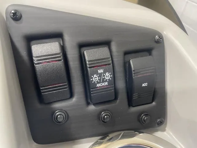 Slide: The Image of Control panel of 2023 Bennington 20 SVF boat with navigation and accessory switches. - 15