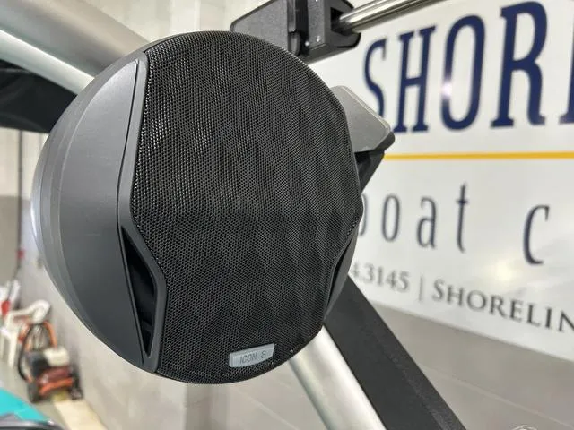 Slide: The Image of 2023 Malibu 21 LX boat speaker at Shoreline Boat Center. - 27