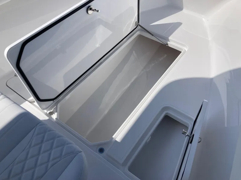 Slide: The Image of 2025 Bluewater II25T boat storage compartments, open and spacious design. - 17
