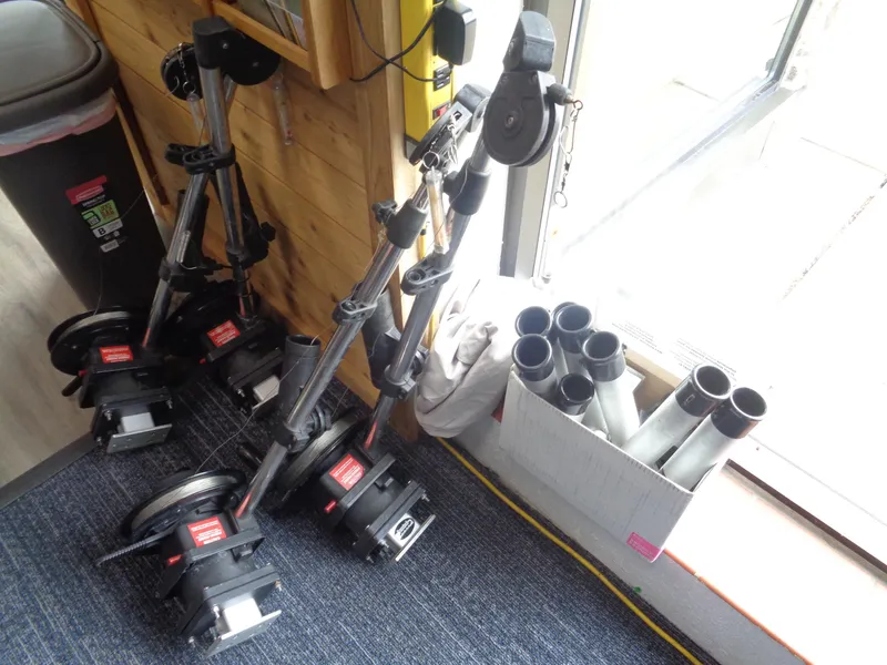 Slide: The Image of Fishing rod holders and downriggers in a boat cabin, Crestliner CCM185, 2017 model. - 22